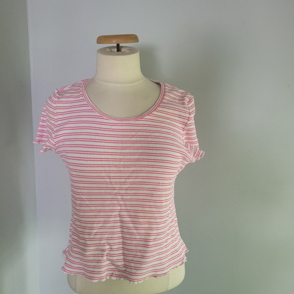 Design History Striped Pink Women's Top Size S/M